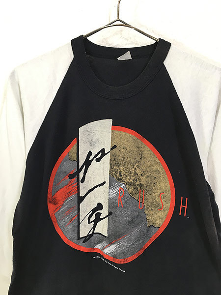 古着 80s RUSH 「Grace Under Pressure」 ハード ロック バンド ラグラン Tシャツ L 古着_画像2