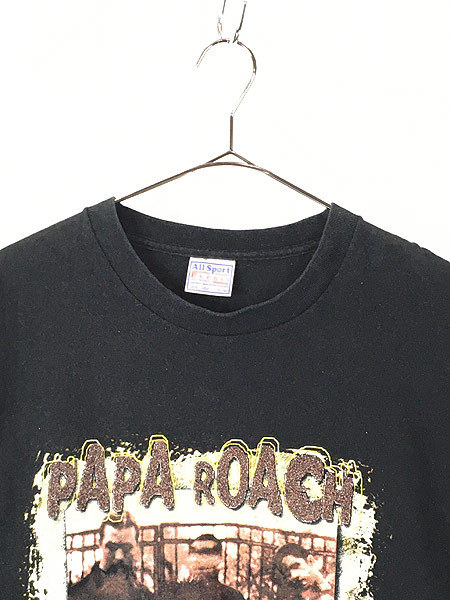 古着 00s Papa Roach 初期 ヘヴィメタル ラップ バンド Tシャツ XL 古着_画像2