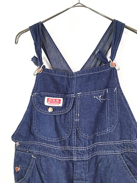 古着 70s BIG B Brotherhood ガチャポケ デニム ワーク オーバーオール