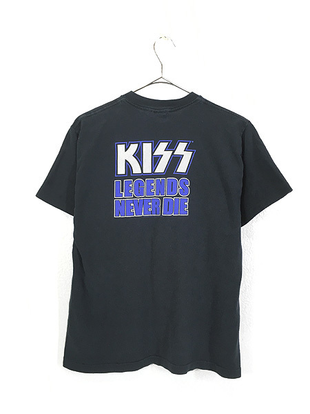 レディース 古着 00s USA製 KISS 「THE FAREWELL TOUR 73-00」 ツアー ロック バンド Ｔシャツ Youth L (2) 古着_画像3