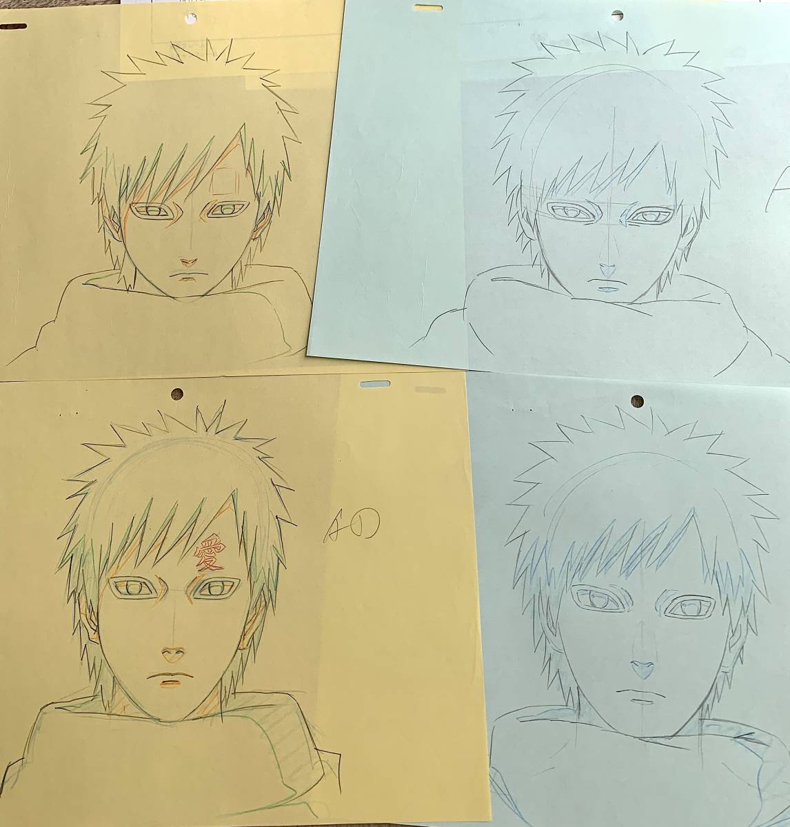 NARUTO(ナルト) 我愛羅 原画+修正 等 約7枚セット [検索用:セル画