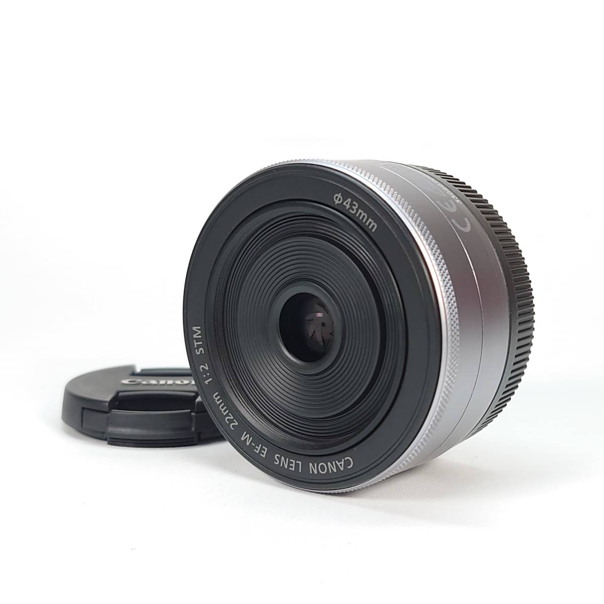 美品 Canon EF-M 22mm F2 STM パンケーキレンズ 広角 単焦点 シルバー