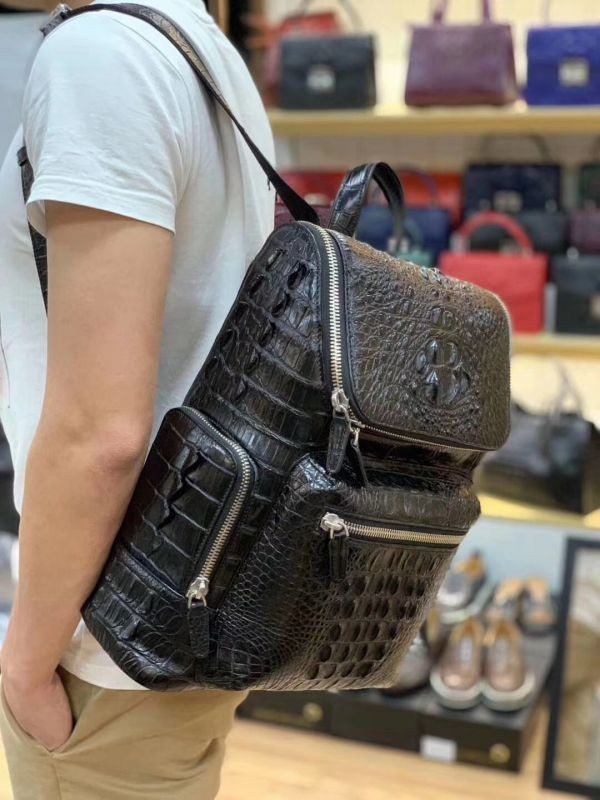 限定※特注品※クロコダイルレザー メンズバッグ本物保証 総本革リュック