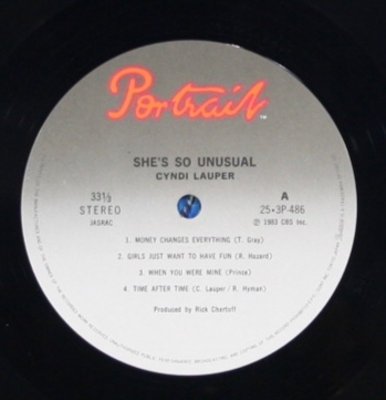 中古LP「SHE'S SO UNUSUAL / ニューヨーク・ダンステリア」CYNDI LAUPER / シンディ・ローパー_画像3