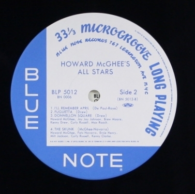 中古LP「HOWARD McGHEE'S ALL STARS / ハワード・マギーズ・オールスター」HOWARD McGHEE / ハワード・マギーの画像4