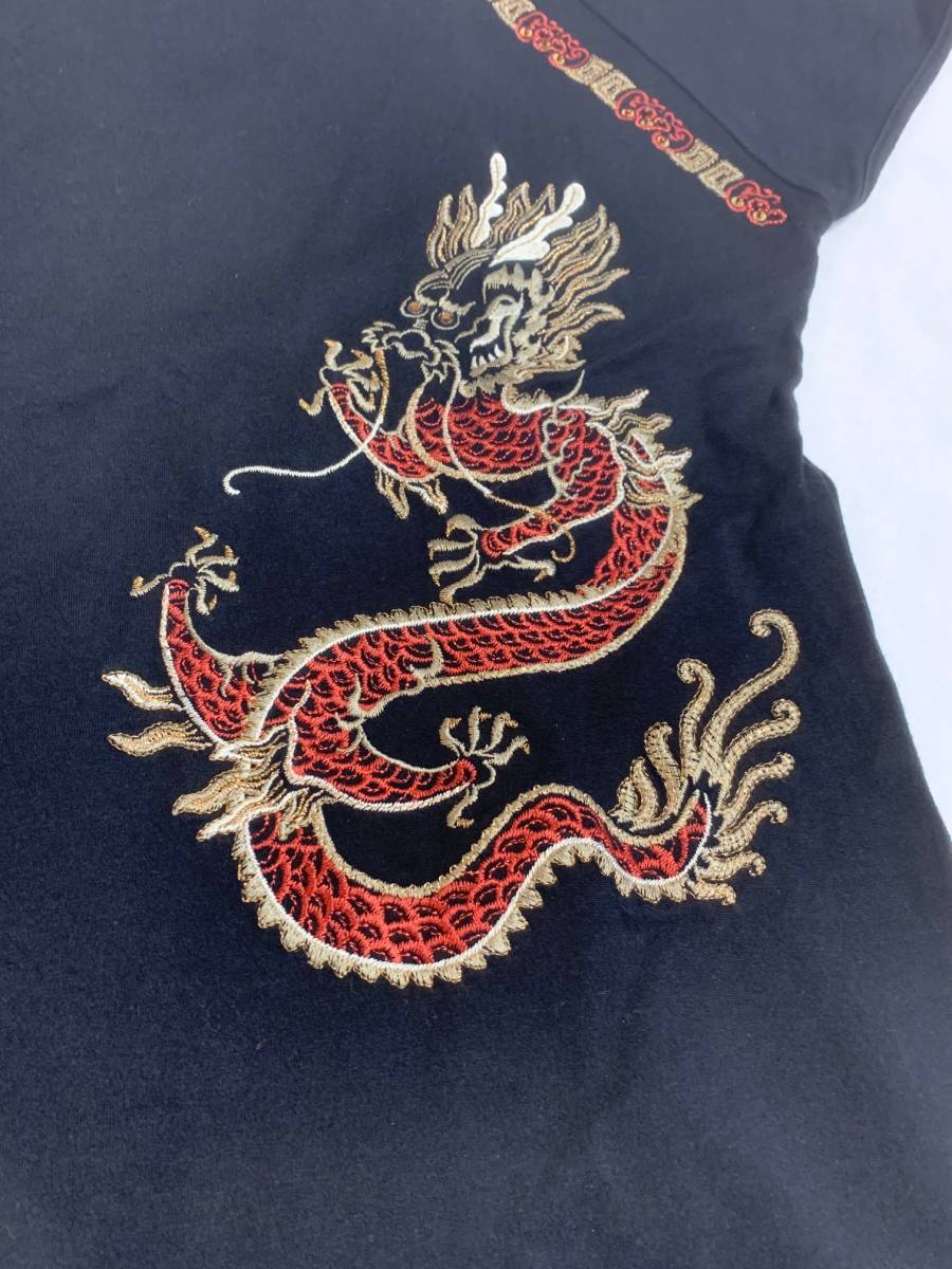 Vivienne tam vivienne tam カットソー　トップス　刺繍　ビーズ　ドラゴン　dragon 龍　アーカイブ　archive