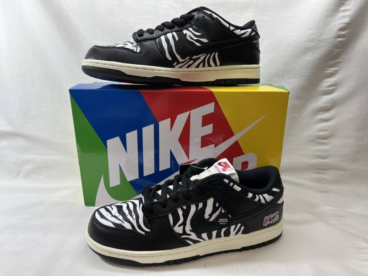 ■ 未使用 ナイキ クウォータースナックス ゼブラケーキ Quartersnacks × Nike SB Dunk Low Zebra Cake DM3510-001