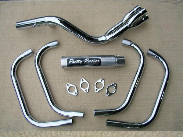 KAWASAKI GPZ400F 分割式 4-2-1 50.8π PRETTY管 マフラー パーツ