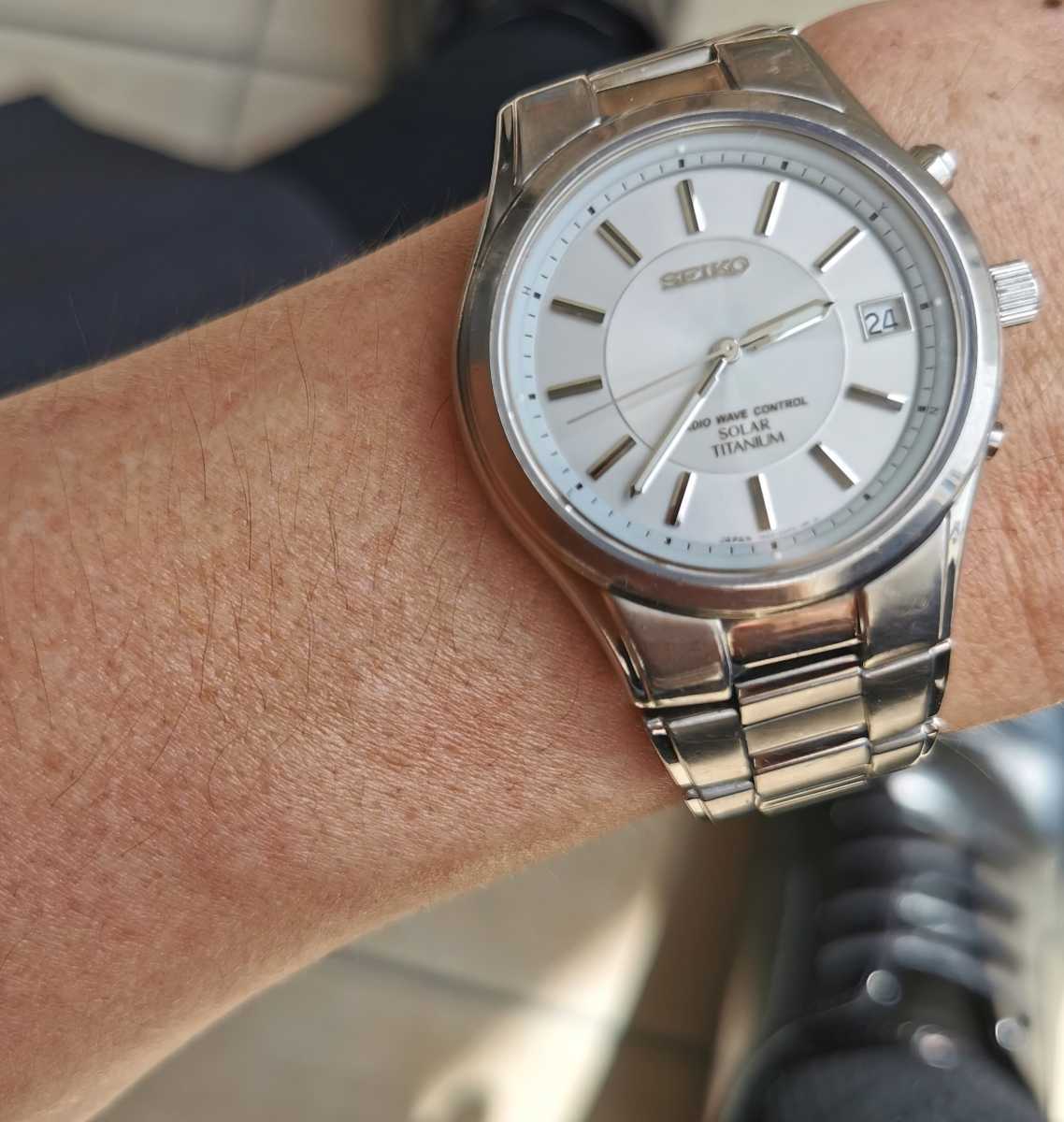 ベゼル SEIKO - SEIKO 電波ソーラー サファイアガラス チタンの通販 by