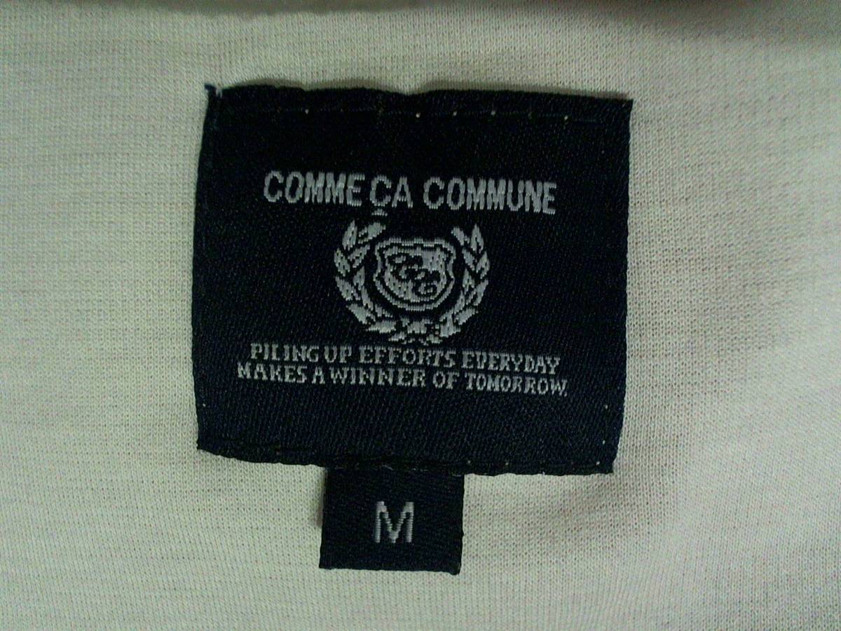 ☆美品☆国産★コムサコミューン【COMME CA COMMUNE】胸ポケット 半袖Tシャツ コットンTシャツ M 白紺こげ茶_画像5