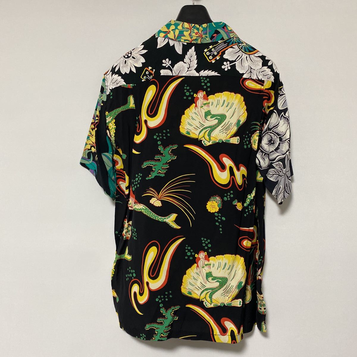 新品 beams 別注 雷門 レーヨン クレイジー アロハ シャツ M ビームス