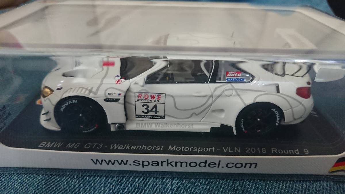 1/43 SPARK 2018年VLN rd.9 BMW M6 GT3#34