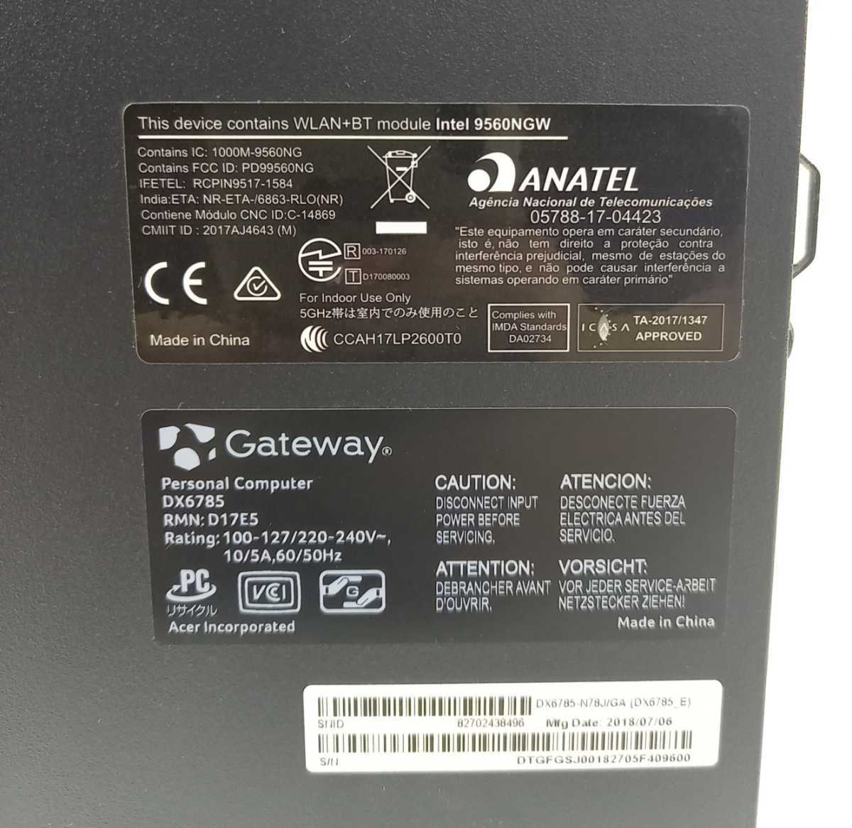 D ゲーミングPC Gateway DX6785-N78J GA Core i7/メモリ 8GB/SSD 128GB+HDD 2TB 動作未確認  ゲートウェイ product details | Yahoo! Auctions Japan proxy bidding and shopping  service | FROM JAPAN