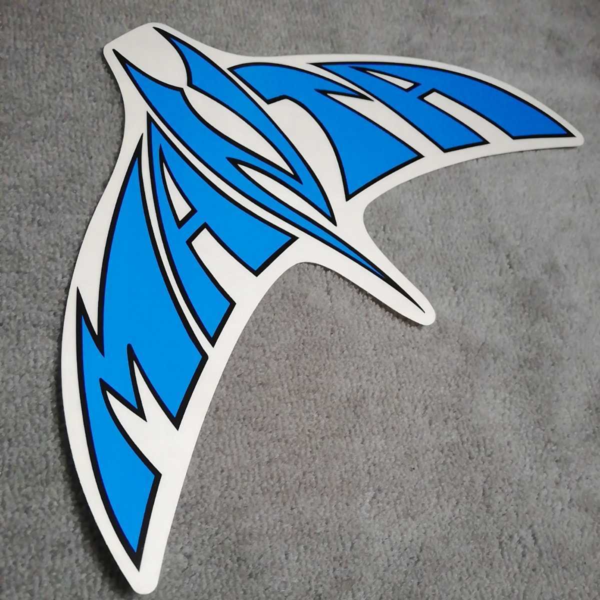  new goods unused regular goods genuine article manta limitation extra-large sticker blue / black . taking . width some 30cm length some 17.8cm surface coating thickness . postage Y230~