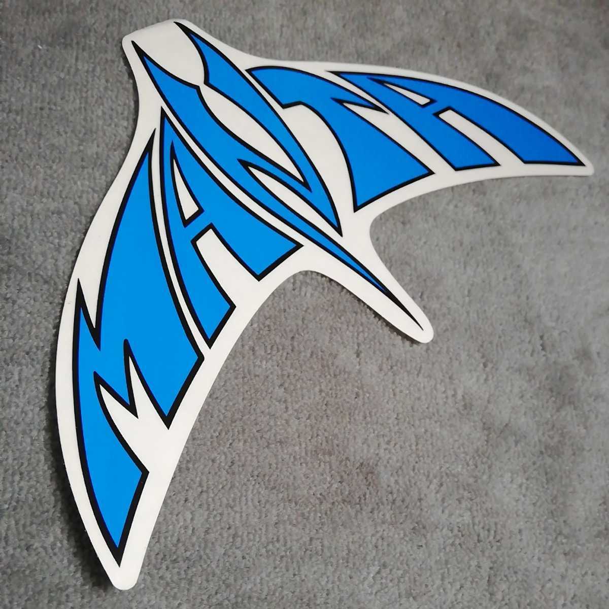  new goods unused regular goods genuine article manta limitation extra-large sticker blue / black . taking . width some 30cm length some 17.8cm surface coating thickness .B postage Y230~