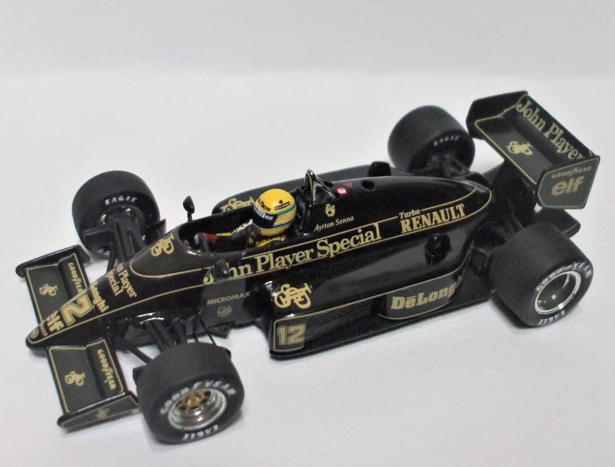 JPS★ロータス ルノー 98T セナ USA GP フィギュア改 タイヤ.ホイール交換★PMA 1/43 3