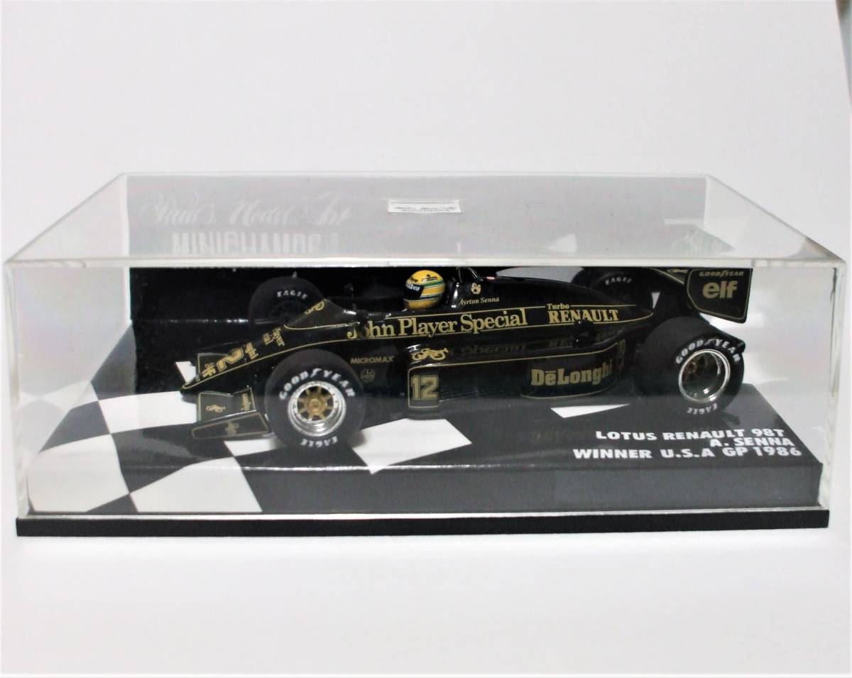 JPS★ロータス ルノー 98T セナ USA GP フィギュア改 タイヤ.ホイール交換★PMA 1/43 10