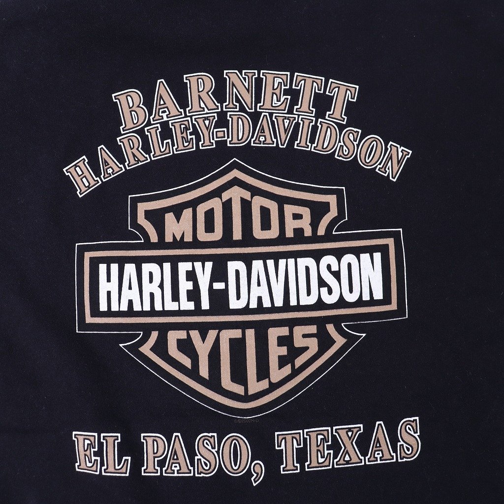 ハーレーダビッドソン USA製 Tシャツ XL 半袖 黒 両面プリント 大きいサイズ HARLEY DAVIDSON メンズ レディース 古着 中古 st373_画像6