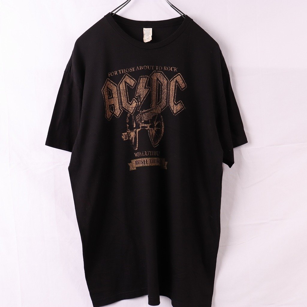 AC/DC Tシャツ XL 半袖 黒 エーシーディーシー バンドt ロックt メンズ レディース 古着 中古 st338_画像1