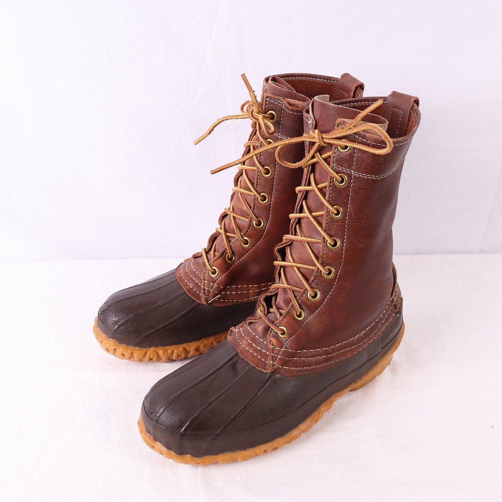 人気 USA製 70's ビーンブーツ bb708 古着 中古 ガムシュー ブーツ メンズ L.L.Bean LLビーン ブラウン 茶 5ホール アメリカ製 N/筆記体タグ 5 女性用