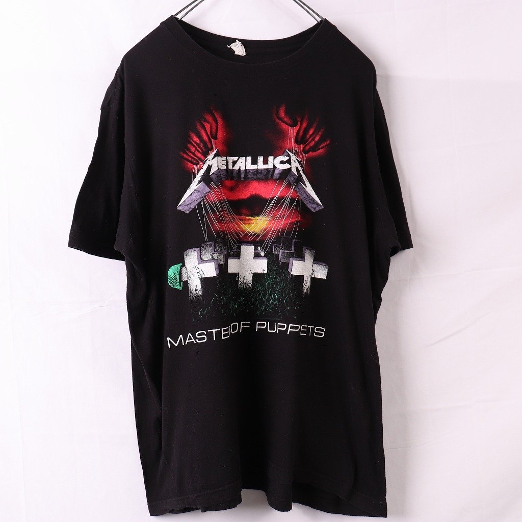 メタリカ Tシャツ L 位 半袖 黒 Metallica バンドt ロックt メタル メンズ レディース 古着 中古 st361_画像1