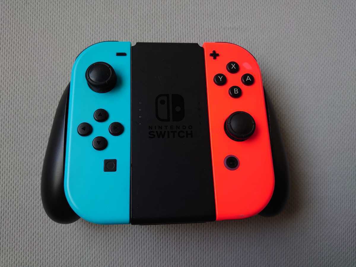 Nintendo Switch Joy-Con ジョイコン ネオンブルー ネオンレッド ジョイコングリップ _画像1