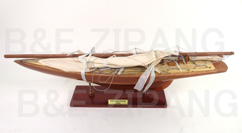 完成品 帆船模型 木製 ヨット コロンビア号 モデルシップ 全長63cm インテリア Y011_画像8