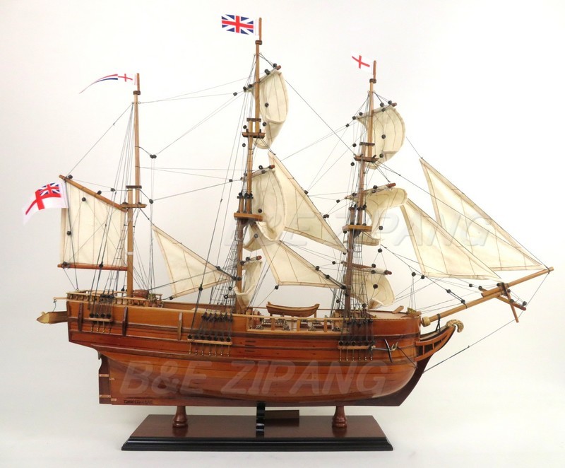 帆船模型 完成品 木製 HMSビーグル号 Beagle モデルシップ 全長86cm T289 インテリア_画像3