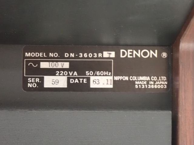 DENON DN-3603R デノン デンオン 業務用オープンリールデッキ DENON DN-3603R デノン デンオン 業務用オープンリールデッキ