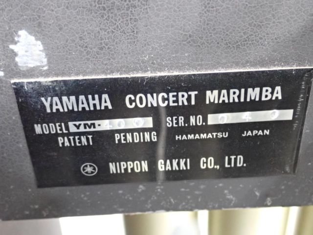 YAMAHA YM-400 ヤマハ 4オクターブ 49鍵 マリンバ 木琴 1960 YAMAHA YM-400 ヤマハ 4オクターブ 49鍵 マリンバ 木琴 1960