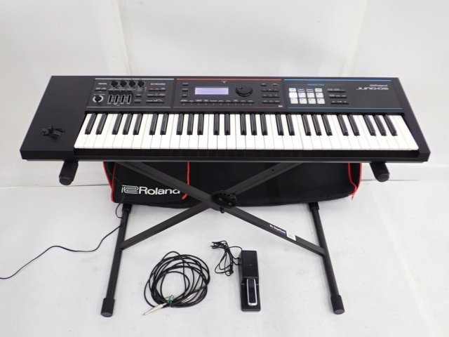 のオシャレな Roland キーボード ブラック 61鍵 スタンド・ペダル