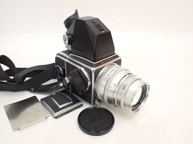 HASSELBLAD ハッセルブラッド 中判カメラ 500C/M シュリロ正規品 1982年製+S-Planar 120mm F5.6 AEプリズムファインダー付 □ 6671F-50_画像1