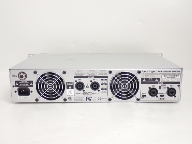 動作品】BEHRINGER パワーアンプ iNUKE NU6000 smcint.com