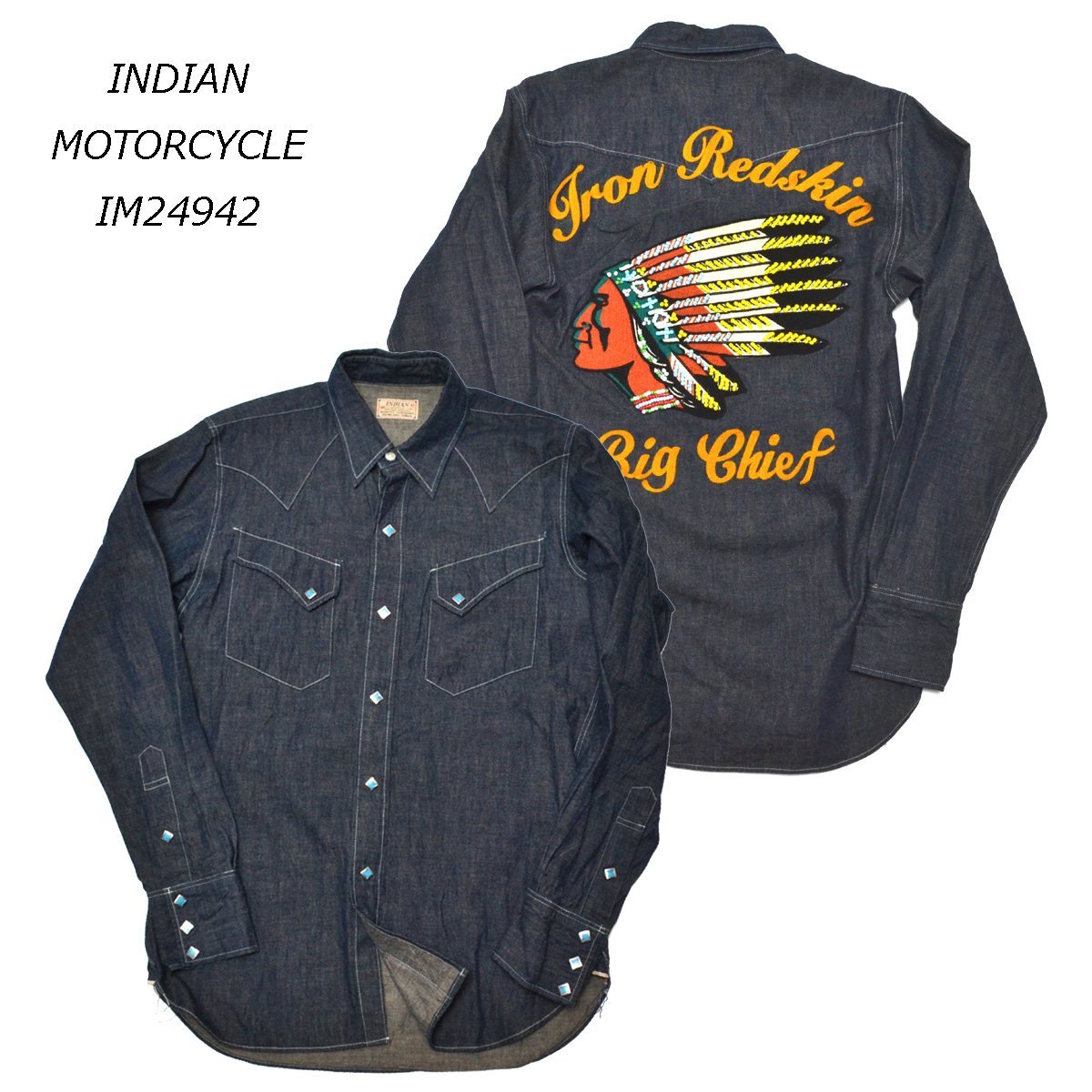 2022年秋冬新作 ビンテージ インディアン 刺繍入り Indian デニム