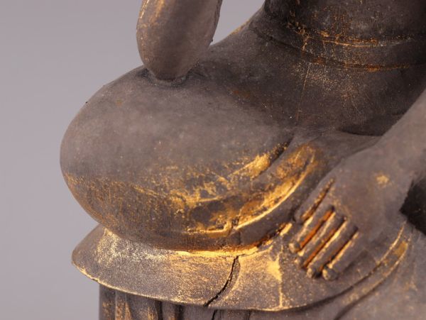 仏教美術 時代木彫 国宝 弥勒菩薩半跏像 復刻 時代物 3898_画像8