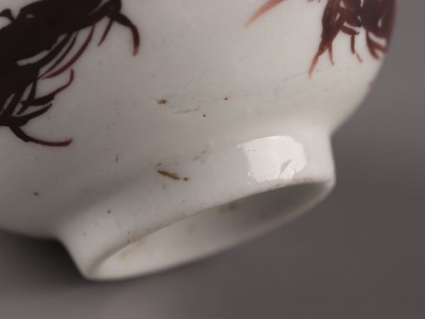 中国古玩 唐物 南京白磁 蟹図 煎茶碗 五客 時代物 極上品 初だし品 4060_画像7