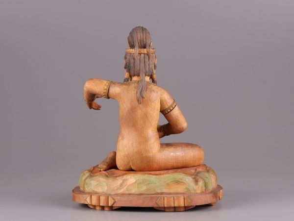 古美術 仏教美術 時代木彫 弁天像 仏像 時代物 極上品 初だし品 4142_画像3