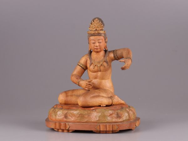 古美術 仏教美術 時代木彫 弁天像 仏像 時代物 極上品 初だし品 4142_画像2