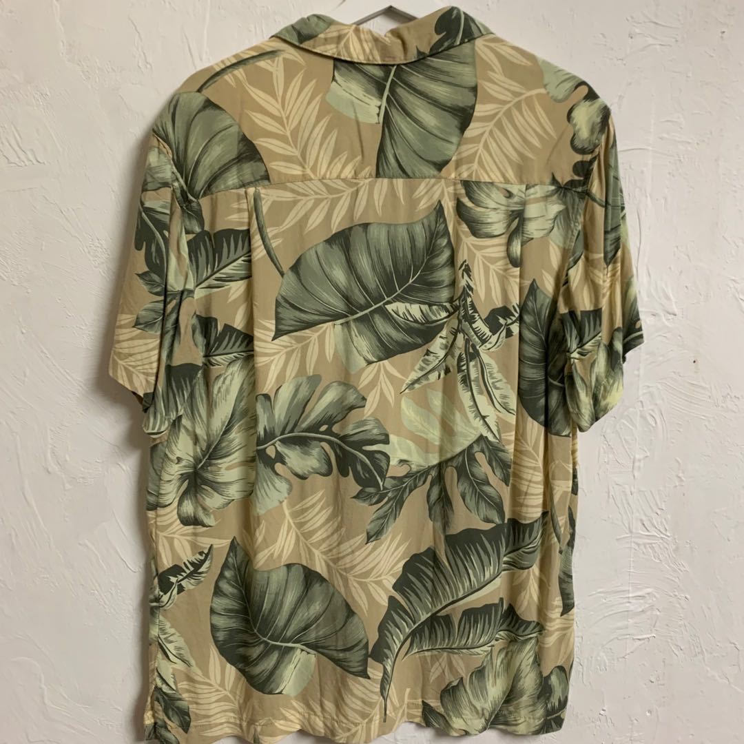 210806PSM34● Hawaiian Shirts ハワイアンシャツ 半袖シャツ (M) アロハシャツ SHIRT aloha shirt 総柄 ビンテージ vintage 開襟シャツ_画像5