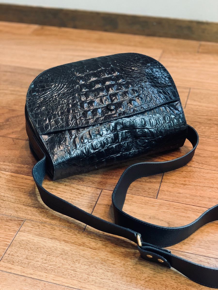 美品】BALLY バリー ヴィンテージ クロコ型押し レザー ショルダー