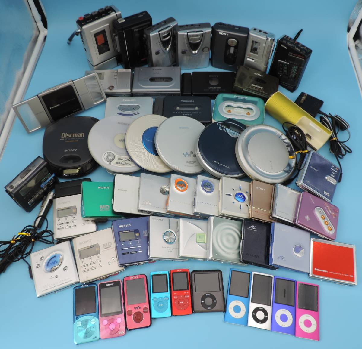 53台まとめて ポータブル カセット CD MD ウォークマン iPod 他 大量