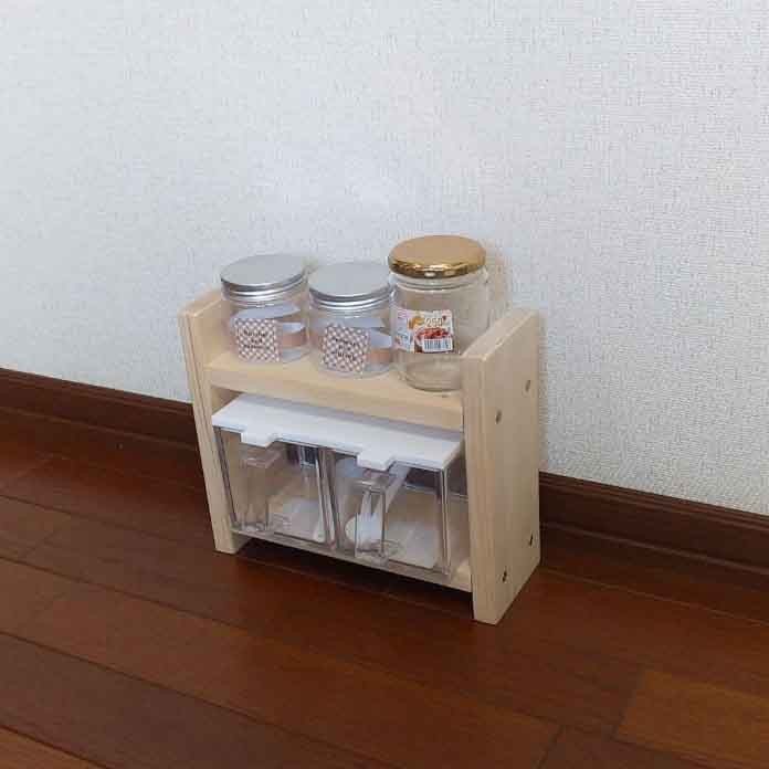木製ミニスパイスラック   スパイスラック　調味料ラック　キッチンラック　棚