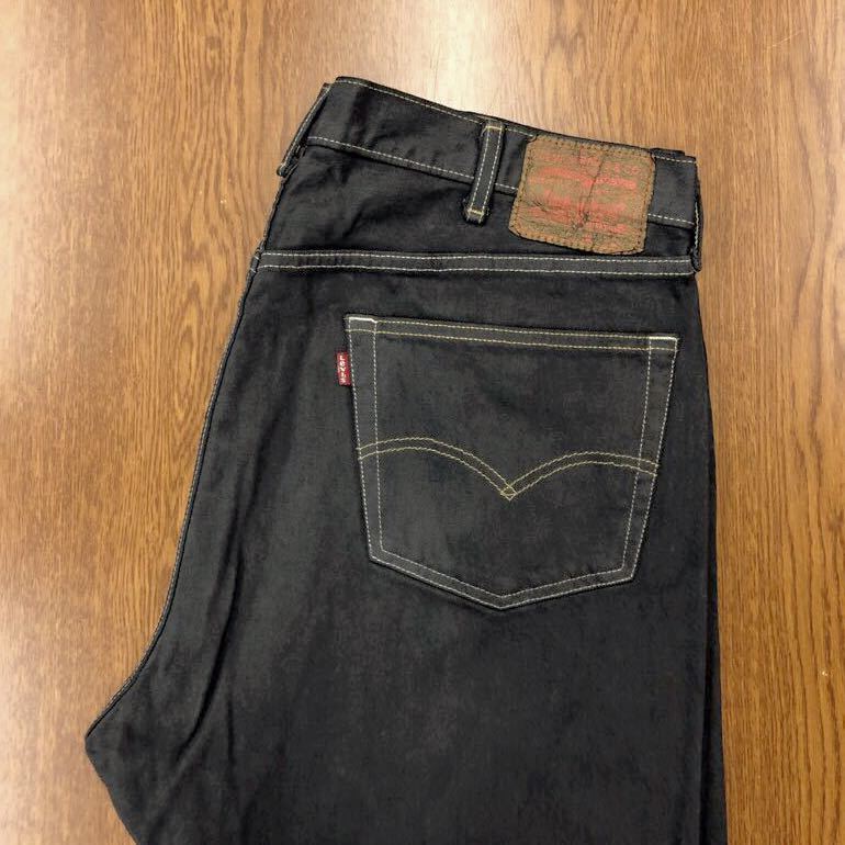 【DF156】Levi's 501 W42 L32 大きいサイズ 後染め 製品染め ブラック ジーンズ デニムパンツ DYE ブランド古着 リーバイス501 送料無料