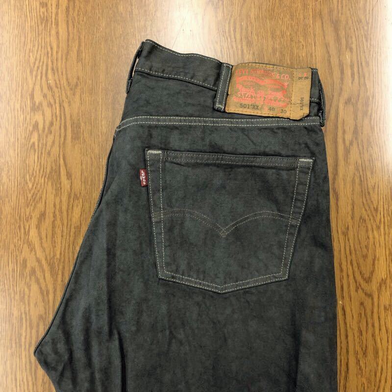 【DF114】Levi's 501 W40 L30 大きいサイズ 後染め 製品染め ブラック ジーンズ デニムパンツ DYE ブランド古着 リーバイス501 送料無料_画像1