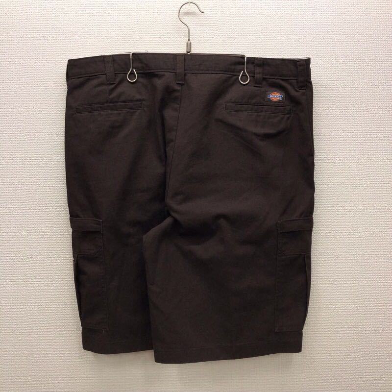 【DF130】Dickies W40 大きいサイズ ビッグサイズ カーゴハーフパンツ ブラウン メンズブランド古着 ディッキーズ ショートパンツ 送料無料