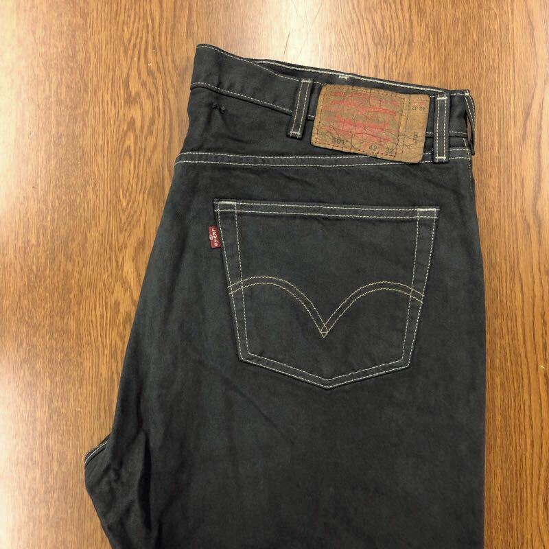 【DF160】Levi's 501 W42 L32 大きいサイズ 後染め 製品染め ブラック ジーンズ デニムパンツ DYE ブランド古着 リーバイス501 送料無料