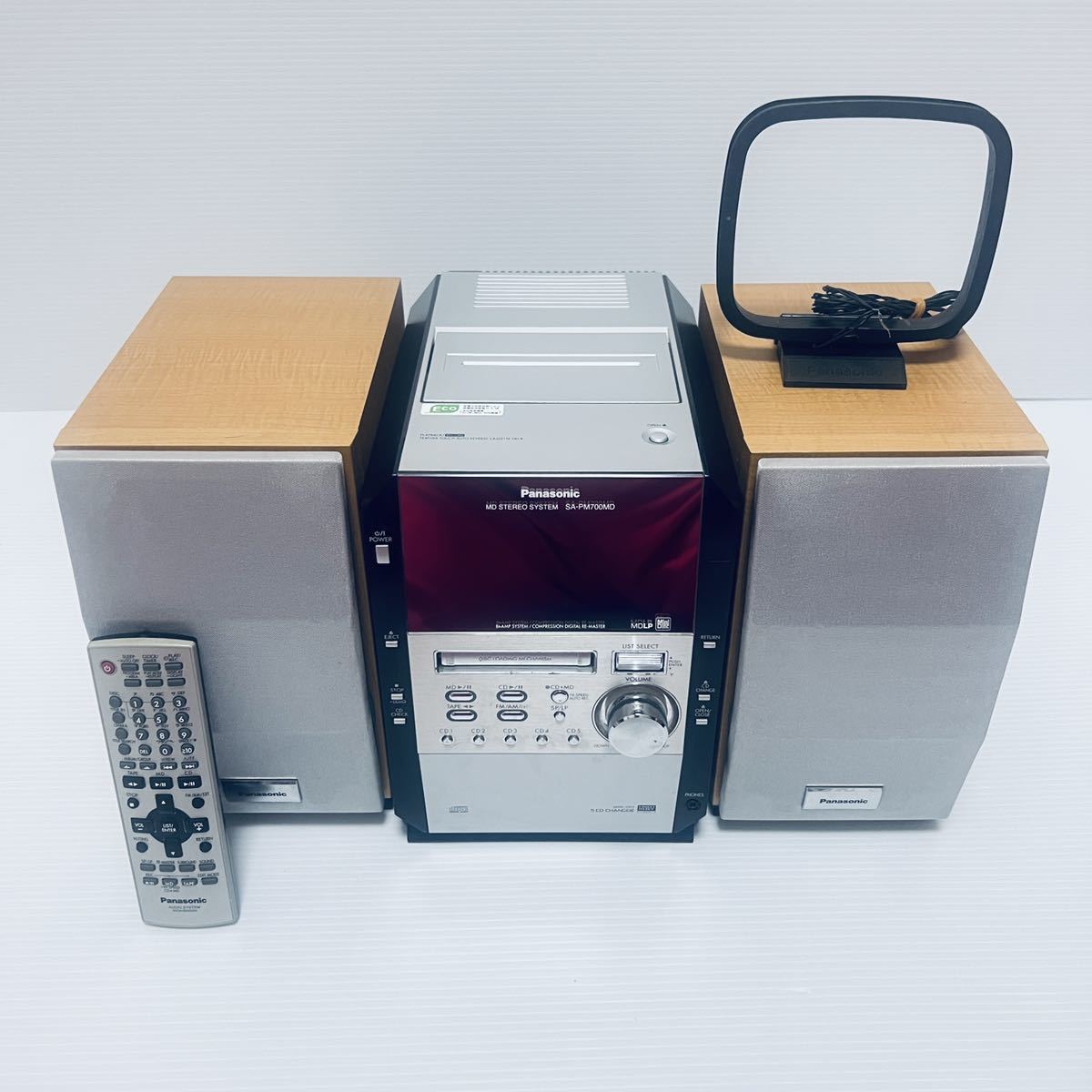 動作品】Panasonic MDステレオシステムコンポ SA-PM700MD CD/MD