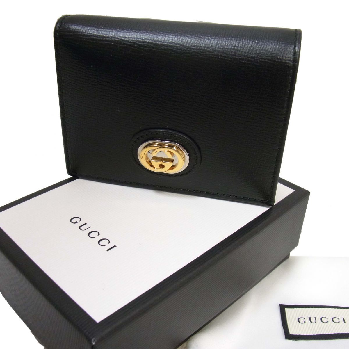 GUCCI グッチ インターロッキング 財布 コンパクト ウォレット