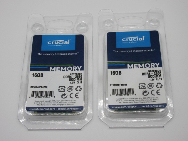 Crucial ノートPC用メモリ DDR4-2666 32GB(16GBx2枚) SO-DIMM