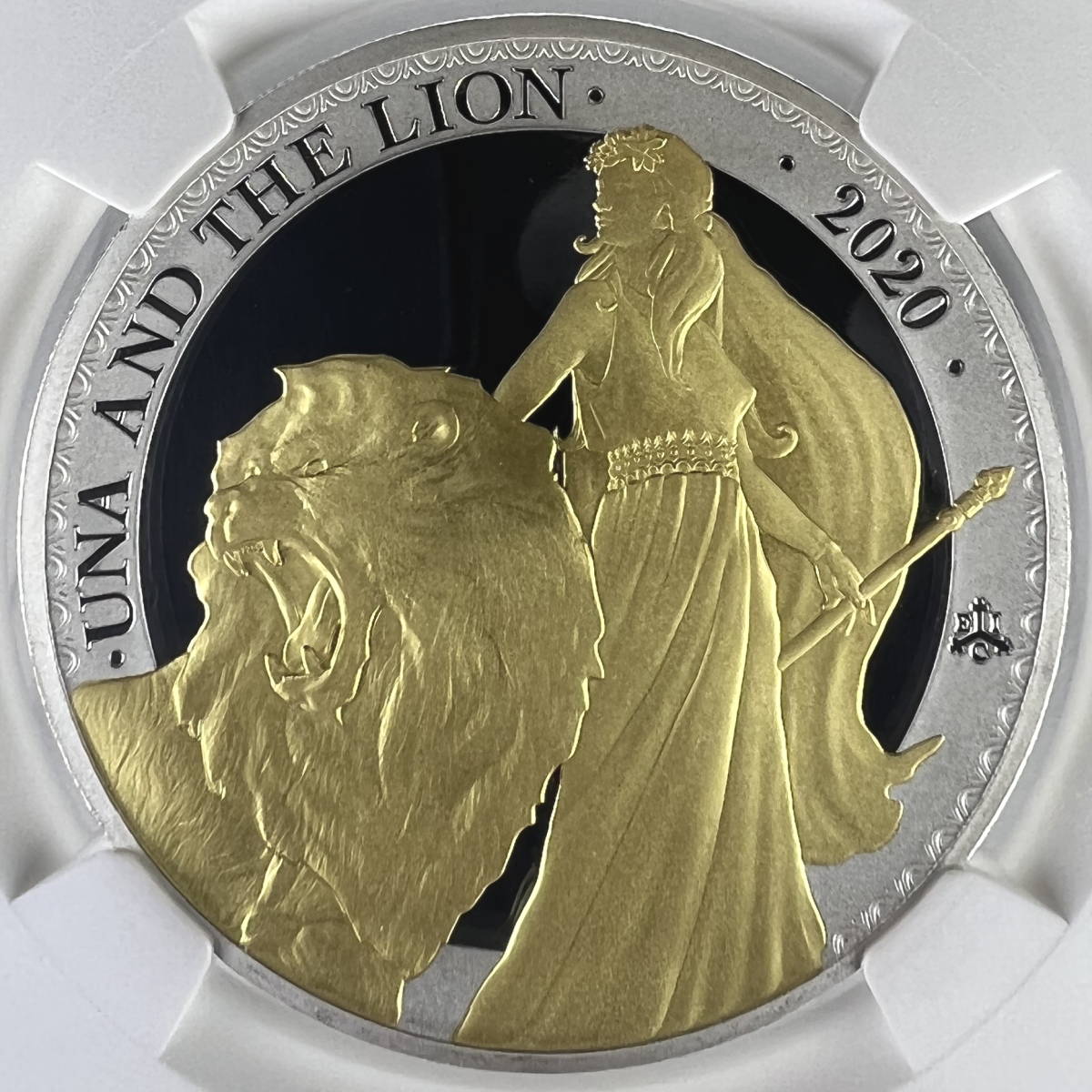 2020 セントヘレナ ウナライオン £1 プルーフ銀貨 NGC PF70UC+mabilete